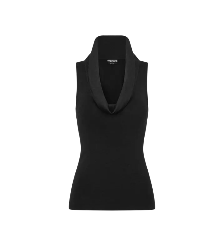 SLEEVELESS COWL COLLAR TOP online